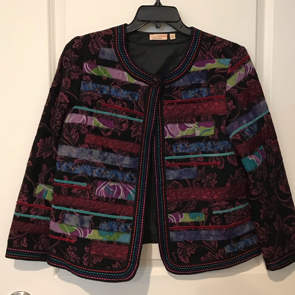 Choices Long Sleeve Jacket Snap Button Front